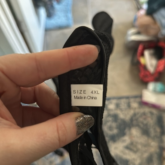 Everlove Fishnet Overbust Lace up Bustier Corset - XL - Picture 5 of 5